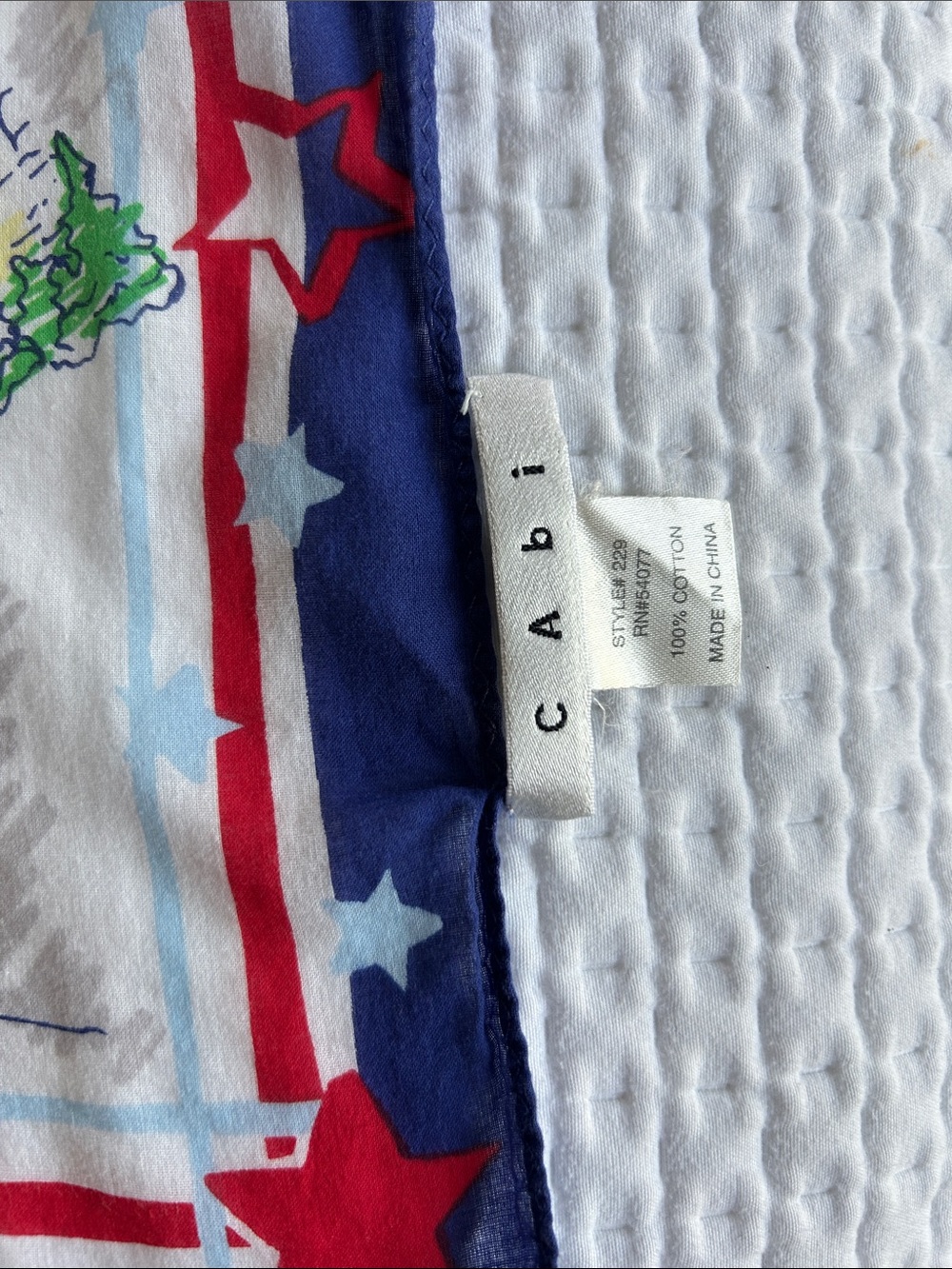 CAbi America The Beautiful Map Print Scarf in Yellow, Red, Blue, Green - Picture 2 of 4